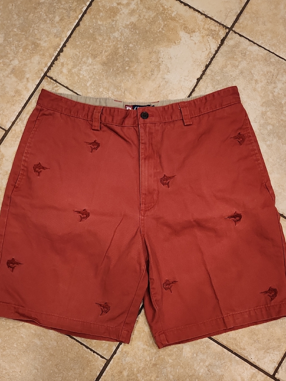 Chaps Rust Red Cotton-Lined Shorts